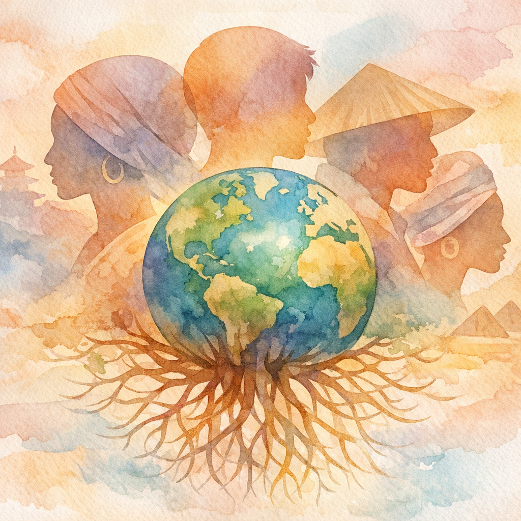 マルチルーツの抽象イラスト