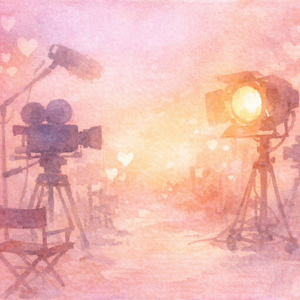 映画撮影の抽象イラスト