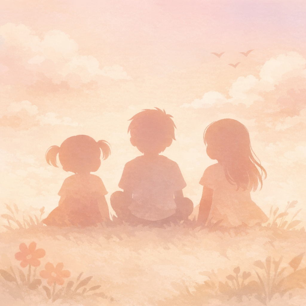 3人のきょうだいをイメージしたイラスト